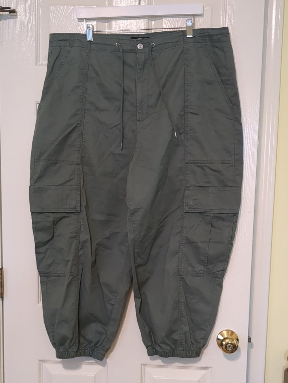 Olive Barrel Leg Pants